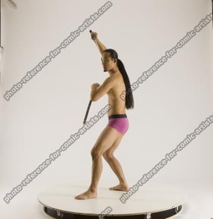 Elmer Different Poses With Katanas